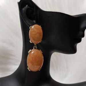Elegant Orange Dangle Earrings